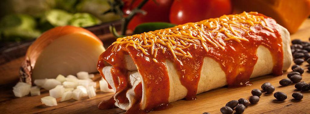 Bean and Cheese Burrito · Refried beans and cheese. Served with your choice of two sides.  Some sides may result in an up-charge.
