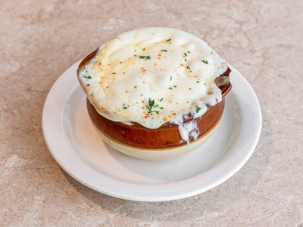 Crock of French Onion Soup · 
