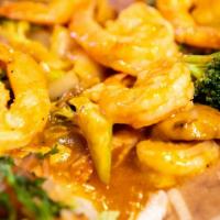 Camarones a la Diabla · Prawns, onions, broccoli, mushrooms, sauteed in our house spicy sauce, ask for habanero sals...