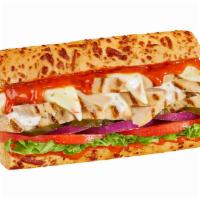 #38 Buffalo Chicken · All-natural, rotisserie-style chicken covered with melted pepper jack cheese, and drizzled w...