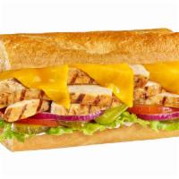 #1 Hot Chicken & Cheddar · All-natural, rotisserie-style chicken covered with melted cheddar cheese and mayo, served To...