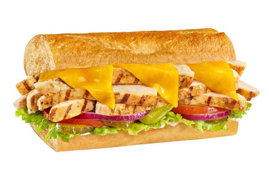 #1 Hot Chicken & Cheddar · All-natural, rotisserie-style chicken covered with melted cheddar cheese and mayo, served Togo’s Style