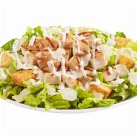Chicken Caesar Salad · Chicken, parmesan cheese & croutons, with Caesar dressing on side