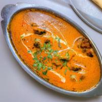Chicken Tikka Masala Curry · Char-grilled boneless chicken in a silken tomato-cream curry. 

[Nut-Free, Egg-Free, Gluten-...