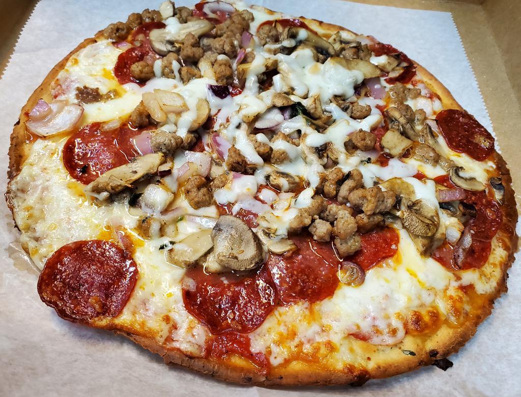 Pizza Supreme  · Pepperoni, Sausage, onion &mushrooms 