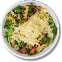 Noodle Bowl · Choice of protein with tomatoes, onions, carrots, almonds, mushroom, peppers, artichoke hear...