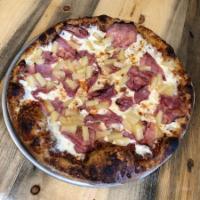 18'' Classic Hawaiian Pizza · marinara sauce, mozzarella cheese, Canadian bacon, pineapple