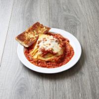 Momma’s Meat Lasagna · Bolognese, ricotta, tomato sauce and Parmesan.
