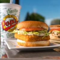 Cod Fish Sandwich · Our 4 oz. cod is fried golden and served on French bread or a seedless bun, with lettuce, to...