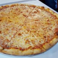 Classic round Pizza · Pizza topped with homemade tomato sauce and high quality cheese, baked in stone oven.