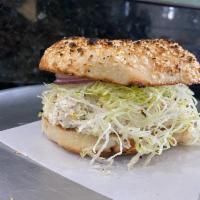 Chicken Salad Sandwich · Chicken Breast with Hellman's Mayo, Celery, red onions and salt n pepper