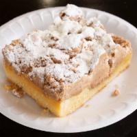 NY Crumb Cake · New York style crumb cake. Lots of crumbs and dusted with powder sugar.