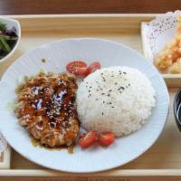 Build You Own Teishoku · Includes 1 rice bowl as main course, choose at least 2 sides and come with a miso soup.