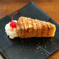 Tempura Cheese Cake · Add a scoop of ice cream for an additional charge.