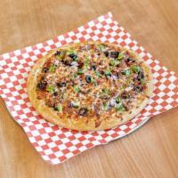 1. Supreme Pizza · Pepperoni, mushrooms, Italian sausage, green peppers, black olives, onions and extra cheese.