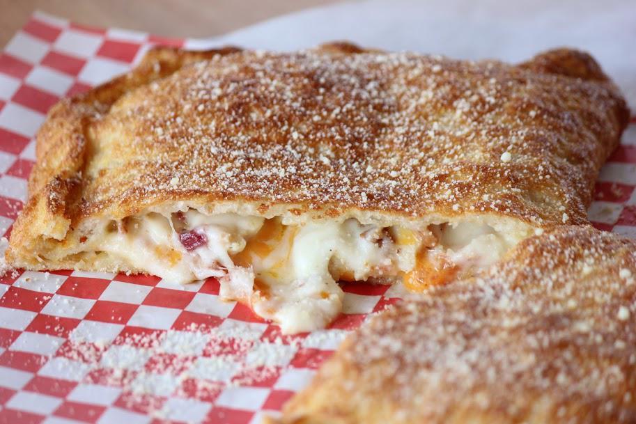 Ham and Cheese Stromboli · Ham and cheddar cheese.