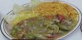 Chile Verde Plate · Chile Verde is pork meat marinated in green salsa with onion and bell peppers served with ri...