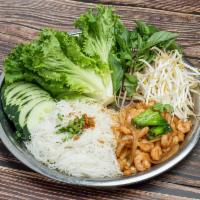 Vietnamese Banh Hoi Noodles  · A stir fry of onions and scallion with a choice of 1 meat served in a platter with fresh let...