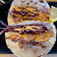 BBQ HULI CHICKEN TACOS ( 2) · Island style BBQ chicken, Asian slaw, toasted sesame seeds, spicy mayo.