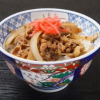 Beef Bowl · Beef over rice