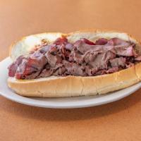6. Roast beef Sandwich · Sandwich with thinly sliced beef that has been cooked over a dry heat. 