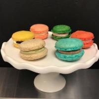 French Macarons · Flavors are passionfruit, strawberry, cookies 'n' cream, almond, chocolate & strawberry-matc...