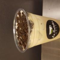 Oreo Black Milk Tea · Option to add Boba or Lychee Jelly.