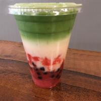 Strawberry Matcha Latte · Strawberries, organic Uji Matcha, housemade simple syrup, and your choice of milk. Option to...