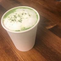 Ginger Matcha Latte · Organic Uji matcha, housemade simple syrup, ginger, and your choice of milk. Available hot o...