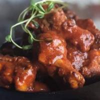 Wings · Fresh Jumbo chicken wings. Served with blue cheese & celery.  Choice of buffalo, BBQ, old ba...