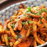 Ojingeo Bokkeum · Spicy stir-fried squid w/assorted vegetables