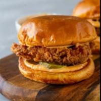 Crispy Chicken Sandwich  · Extra crispy & crunchy boneless breast chicken patty with our signature sauce. Served with l...