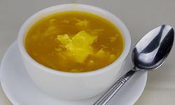 Egg Drop Soup · Chicken broth with egg drop.