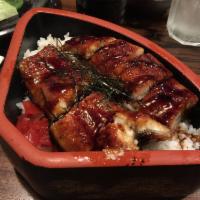 Unagi BBQ Donburi · BBQ eel over rice.