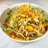 Spicy Peanut Slaw  · Gluten free, vegan. Hand Sliced, 15 ingredient slaw with Homemade peanut dressing, Mandarin ...