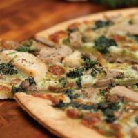 Pesto Chicken & Spinach · Packed with pesto flavor as a base sauce, add boneless grilled chicken breast strips, spinac...
