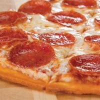 Gluten Free Pepperoni · Six slices. Certified gluten-free pepperoni pizza.