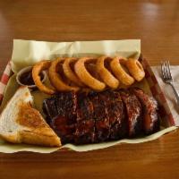 Baby Back Pork Rib Plate · Served with a slice of bread and choice of 2 sides.