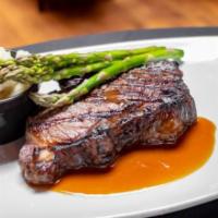 Ny Strip 16oz · Grilled & Seasoned accompanied by mashed potatoes and green beans