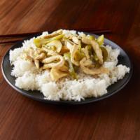 02. Green Curry Dish · Green curry paste in coconut milk with bamboo shoot, green bean, basil leaf, and bell pepper.