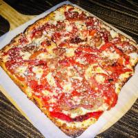 San Gennaro Pizza · Sausage, peppers and onions.