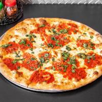 Margherita Pizza · Fresh mozzarella, fresh basil, marinara.