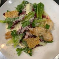 Caesar Salad · Romaine, radicchio, garlic croutons, parmesan frico.