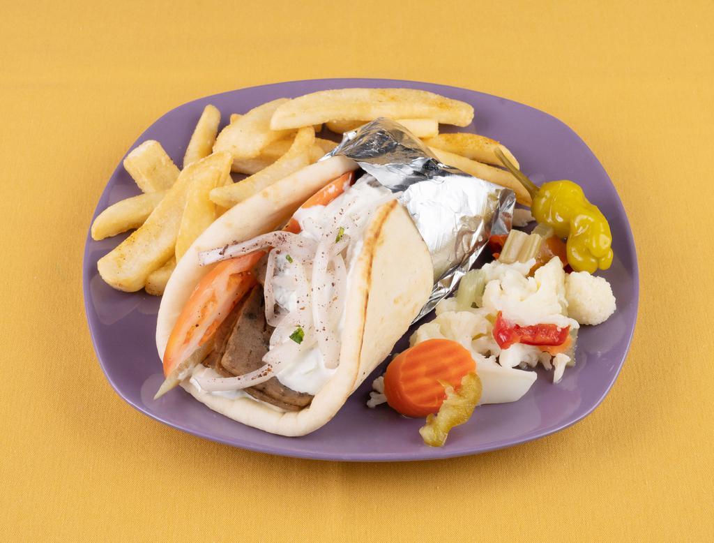 Gyro Sandwich · Served with fries.