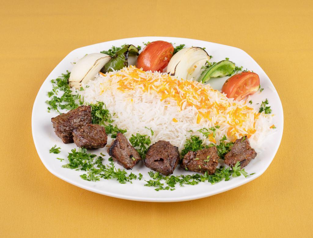 Beef Shish Kabab · Marinated with our house seasoning.