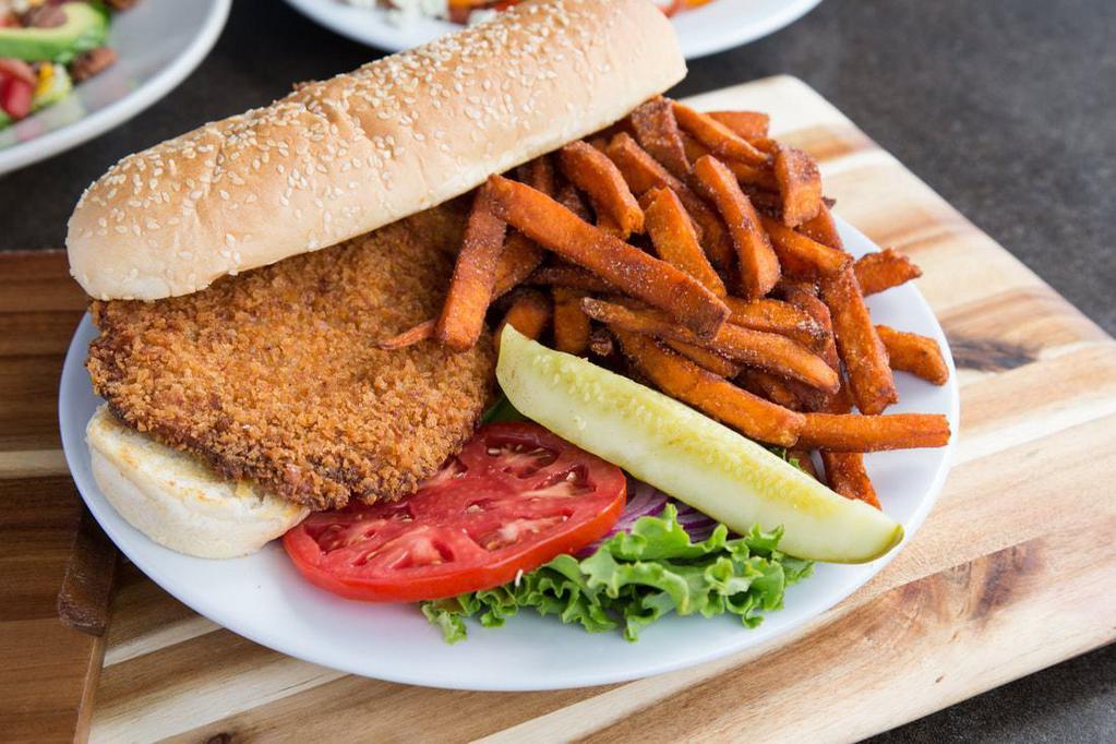  Pork Tenderloin · 1/4 lb. of fresh pork tenderloin breaded and deep fried to perfection. Served with Coach's secret sauce on the side.