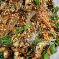 Shrimp Salad · Your choice of thai bbq charbroiled meats, lettuce,  bean sprouts, cucumbers and shredded ca...