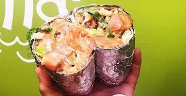 Grilled Chicken Wrap · A rolled filled tortilla or flatbread. 