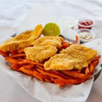 Fried Catfish · Served with regular or Cajun fries.