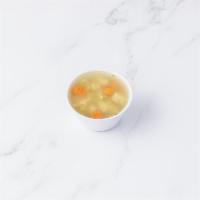 Chicken Noodle Soup · Chunks of chicken breast simmered in a soothing home-style chicken stock with celery carrots...